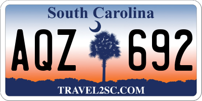 SC license plate AQZ692