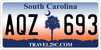 SC license plate AQZ693