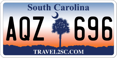 SC license plate AQZ696