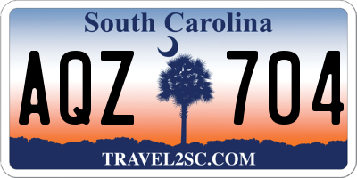 SC license plate AQZ704