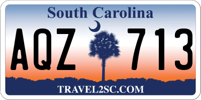 SC license plate AQZ713