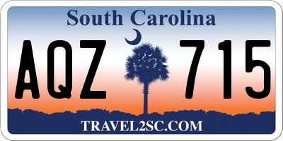 SC license plate AQZ715
