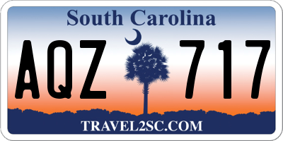 SC license plate AQZ717