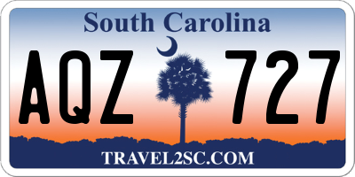 SC license plate AQZ727