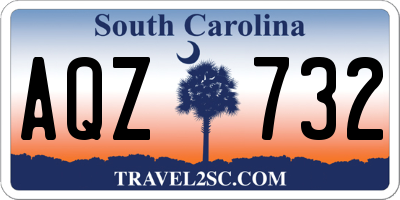 SC license plate AQZ732