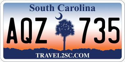 SC license plate AQZ735