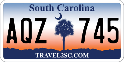 SC license plate AQZ745