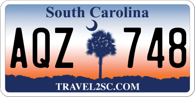 SC license plate AQZ748