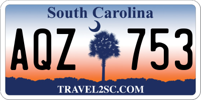 SC license plate AQZ753