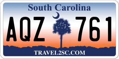 SC license plate AQZ761