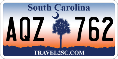 SC license plate AQZ762