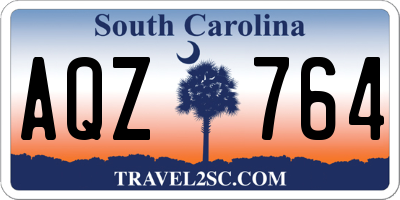 SC license plate AQZ764