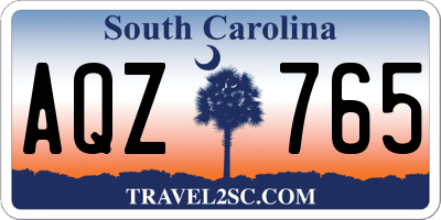 SC license plate AQZ765