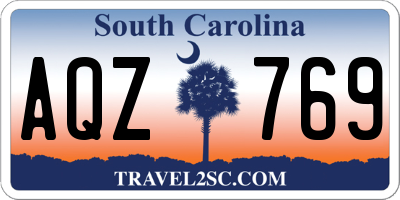SC license plate AQZ769