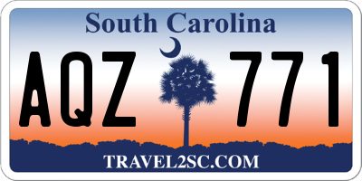 SC license plate AQZ771