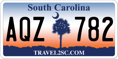 SC license plate AQZ782
