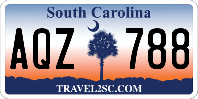 SC license plate AQZ788