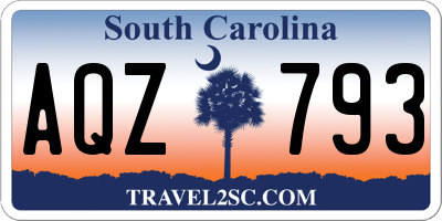 SC license plate AQZ793