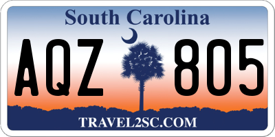 SC license plate AQZ805