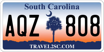 SC license plate AQZ808