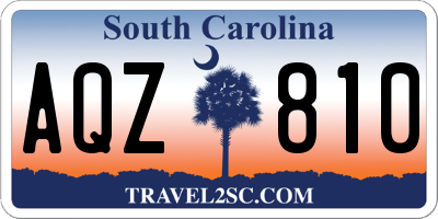 SC license plate AQZ810