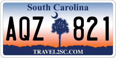 SC license plate AQZ821