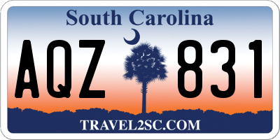 SC license plate AQZ831