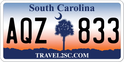 SC license plate AQZ833