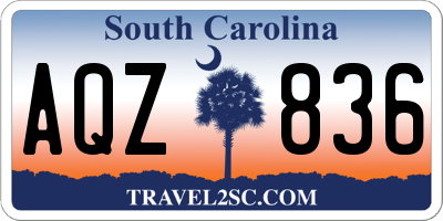 SC license plate AQZ836