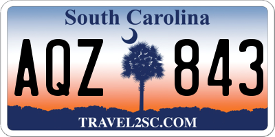 SC license plate AQZ843