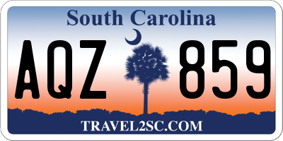 SC license plate AQZ859