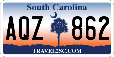 SC license plate AQZ862