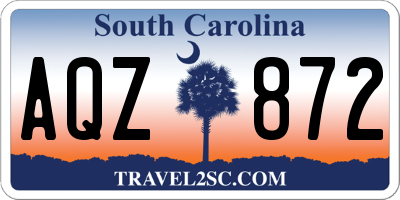 SC license plate AQZ872
