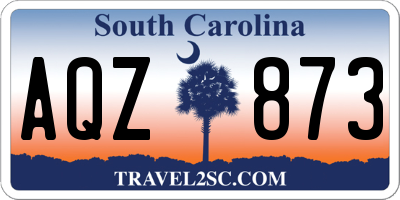 SC license plate AQZ873