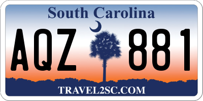 SC license plate AQZ881
