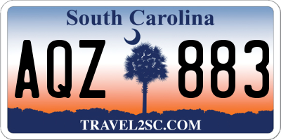 SC license plate AQZ883
