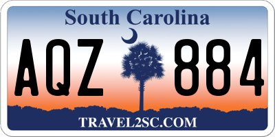 SC license plate AQZ884
