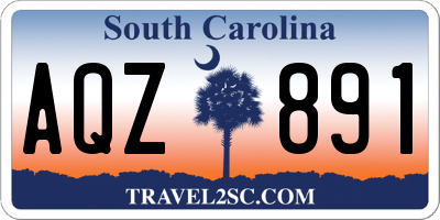 SC license plate AQZ891