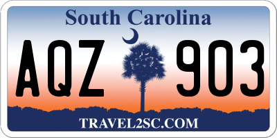 SC license plate AQZ903