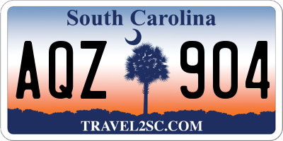 SC license plate AQZ904
