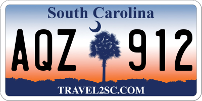 SC license plate AQZ912