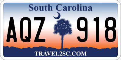 SC license plate AQZ918