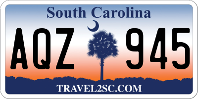 SC license plate AQZ945