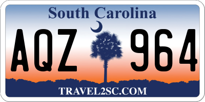 SC license plate AQZ964