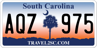 SC license plate AQZ975