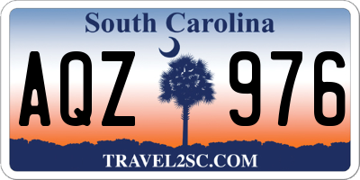 SC license plate AQZ976