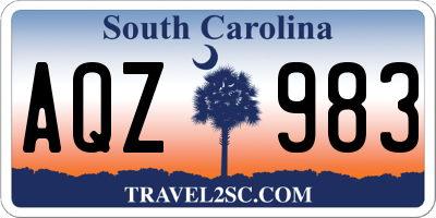 SC license plate AQZ983