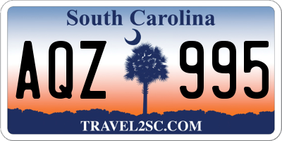 SC license plate AQZ995