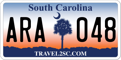 SC license plate ARA048