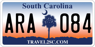 SC license plate ARA084